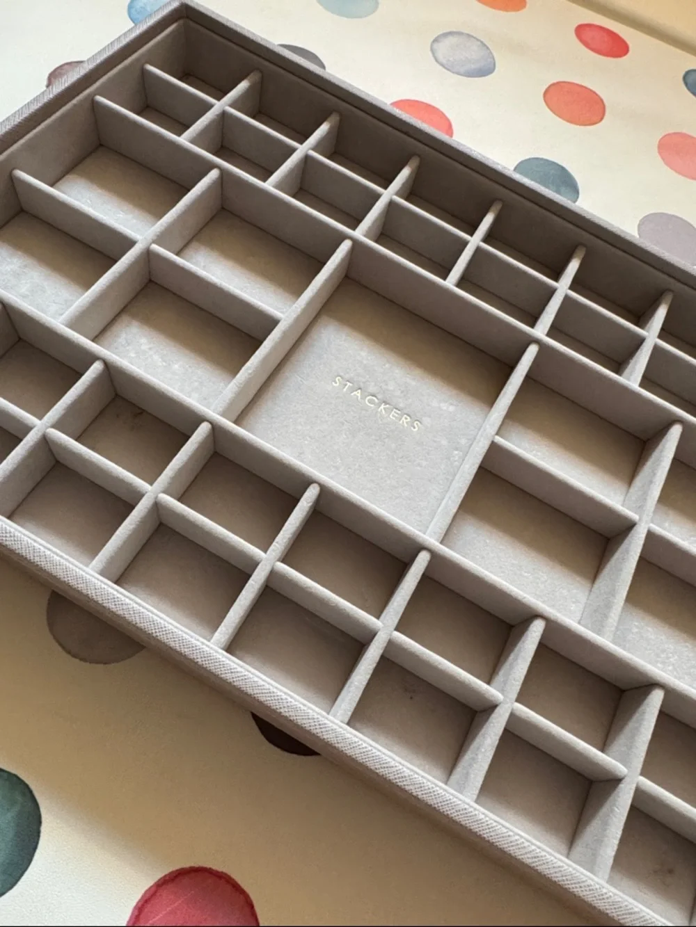 Stackers Taupe 41 Section Tray Jewelry and Accessory Organizer